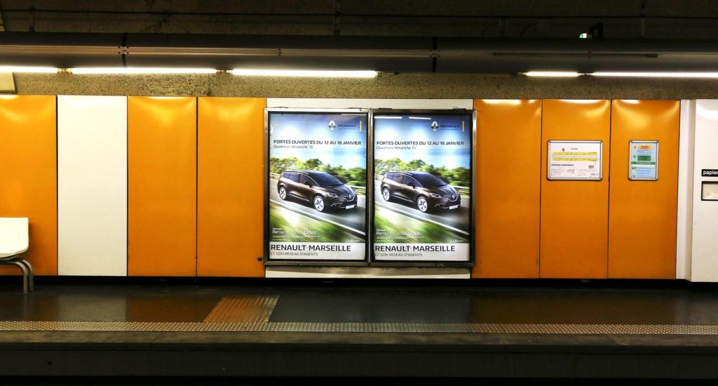 Réseau publicitaire d’affichage dans le métro de Marseille